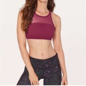 Lululemon Get Set Mesh Sports Bra – Berry | Size